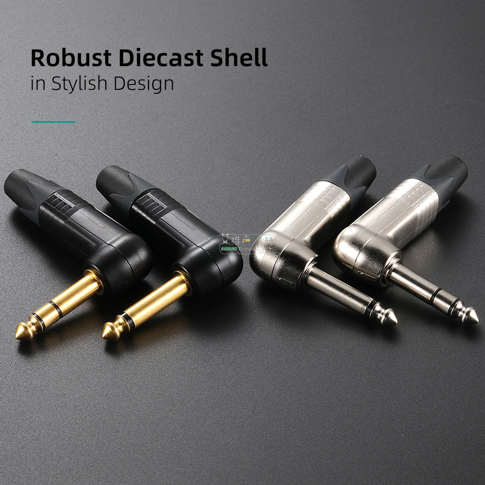 Neutrik jack 1/4 "6.35mm ângulo reto plugue de telefone resistente np2rx np3rx NP2RX-B NP3RX-B mono/estéreo para cabo de cobra de guitarra misturadora