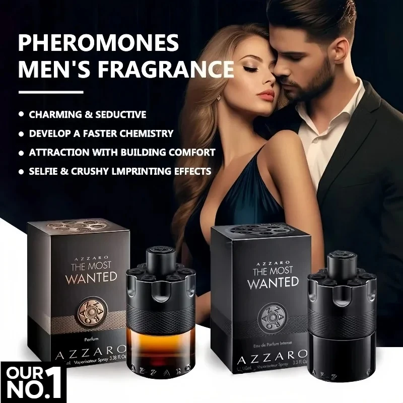 عطر أزارو مستوحى 100 مل - عطر كهرماني جورماند وفانيليا حلوة، رائحة مثيرة تدوم طويلاً في زجاجة مجلة بندقية للرجال