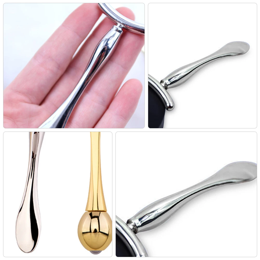 1 Set Double-End Facial Mask Spoon T-Shaped Eye Massage Stick Portable Skin Care Tool Smooth Surface Essence Bar Face Roller