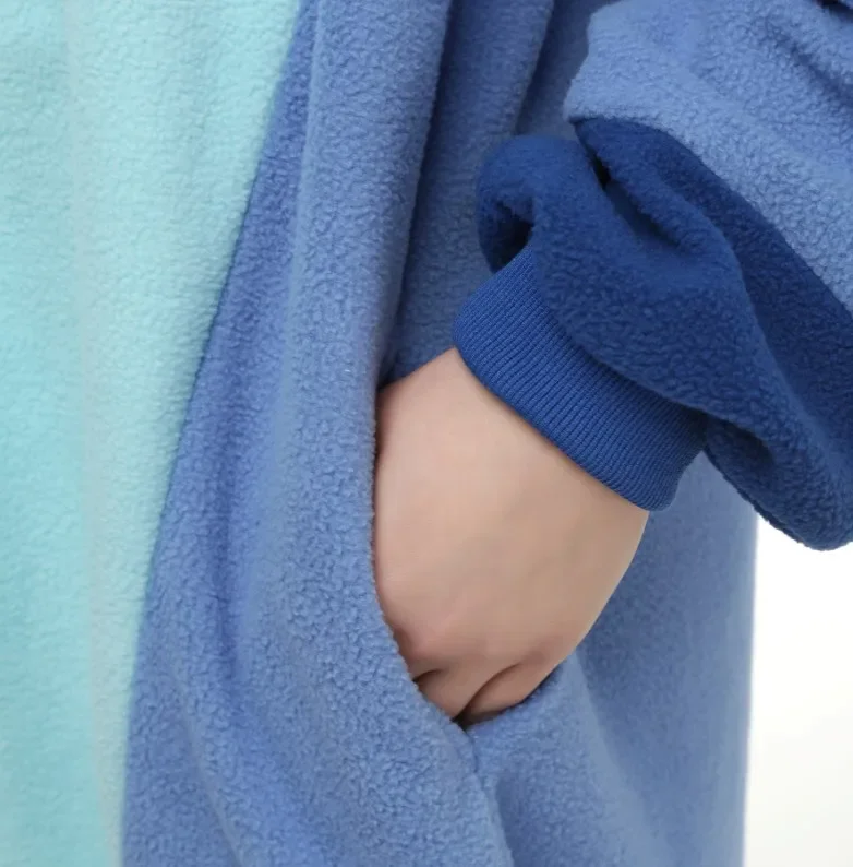 Miniso 동물 성인 블루 핑크 스티치 Onesies Kigurumi Pajama 애니메이션 만화 코스프레 의상 잠옷 복장 점프 슈트 할로윈