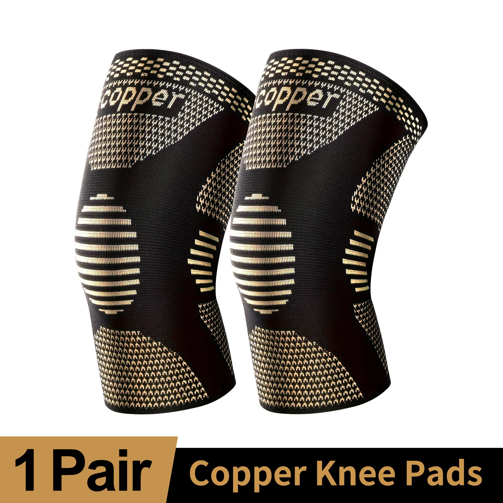 

2-Pack Copper Ion Sports Knee Brace, Breathable Non-Slip Outdoor Basketball Fitness Running Basketball Fitness Knee Pads