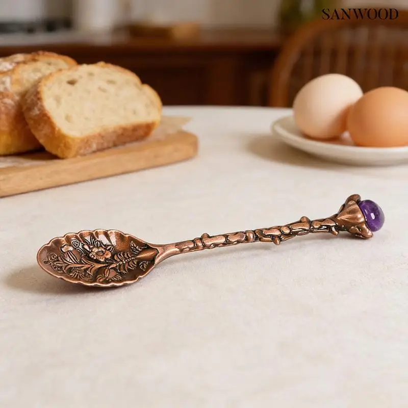 Cuillère en pierre naturelle roulée, énergie magique, divination, cadeau, décoration intérieure, cadeau de remise de diplôme