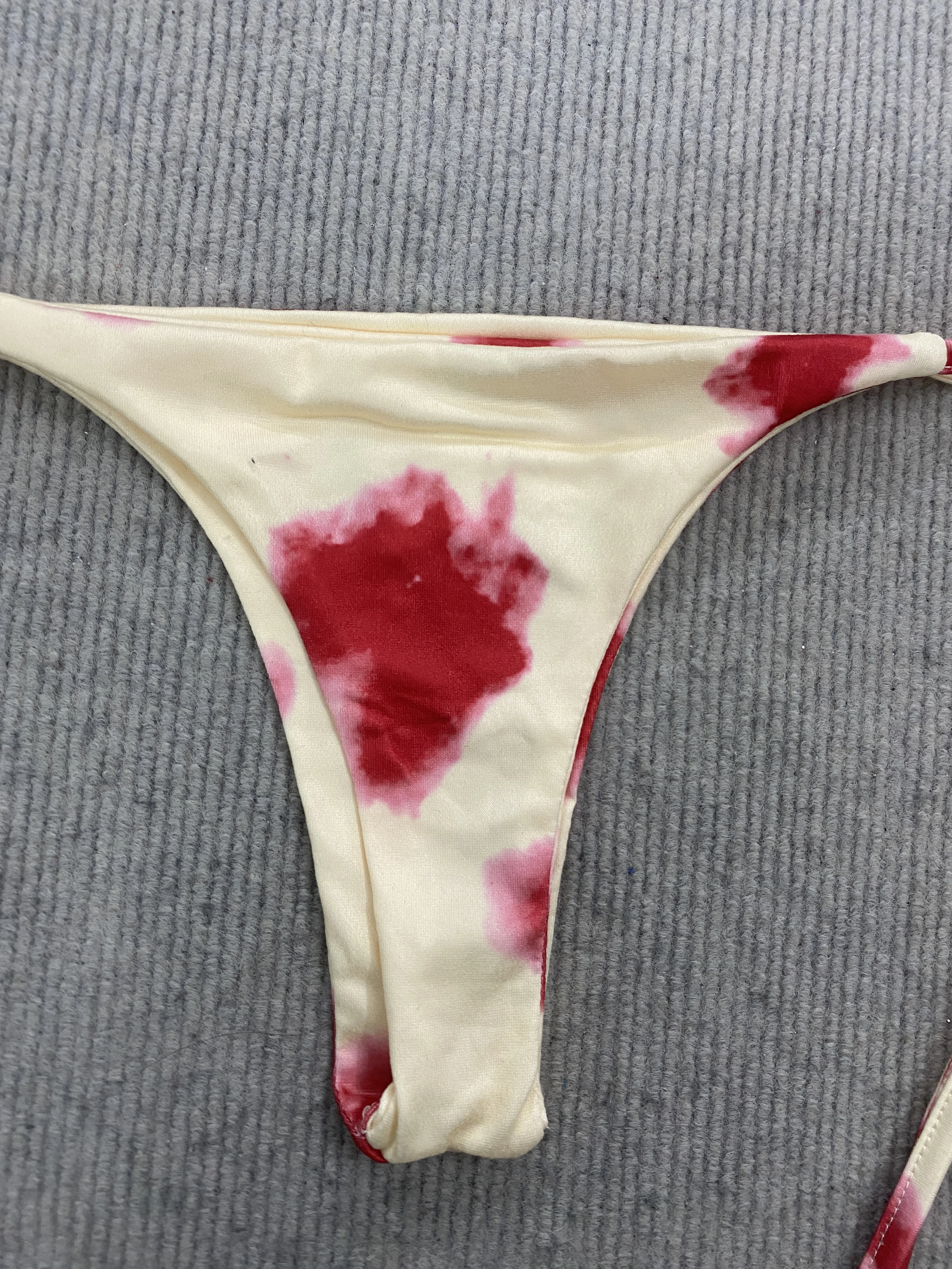 2026 New Women's Tie Dye Bikini Set Triangle String Thong Swimsuit Sexy Halter Beach Vacation Pool Bathing Suit view 6
