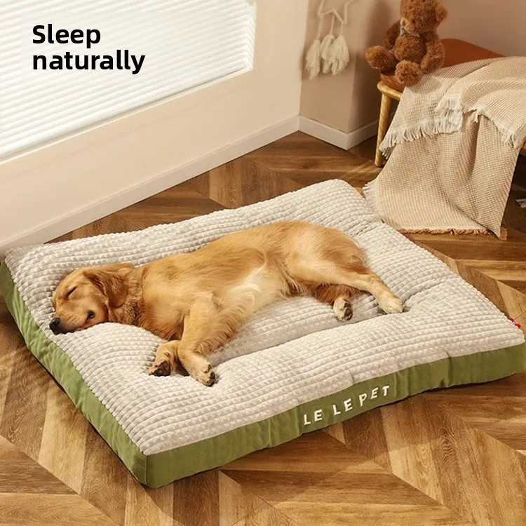 Warm Winter Dog Bed for Large Dogs, Fully Washable Sleeping Mat, 4-Season Pet Accessory