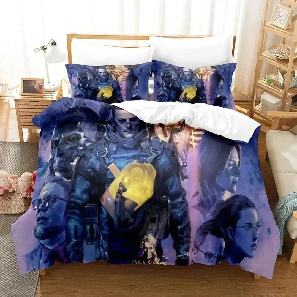 

3D Print Death Stranding Bedding Set Duvet Cover Bed Set Quilt Cover Pillowcase Comforter King Queen Size Boys Adult Bedding Set
