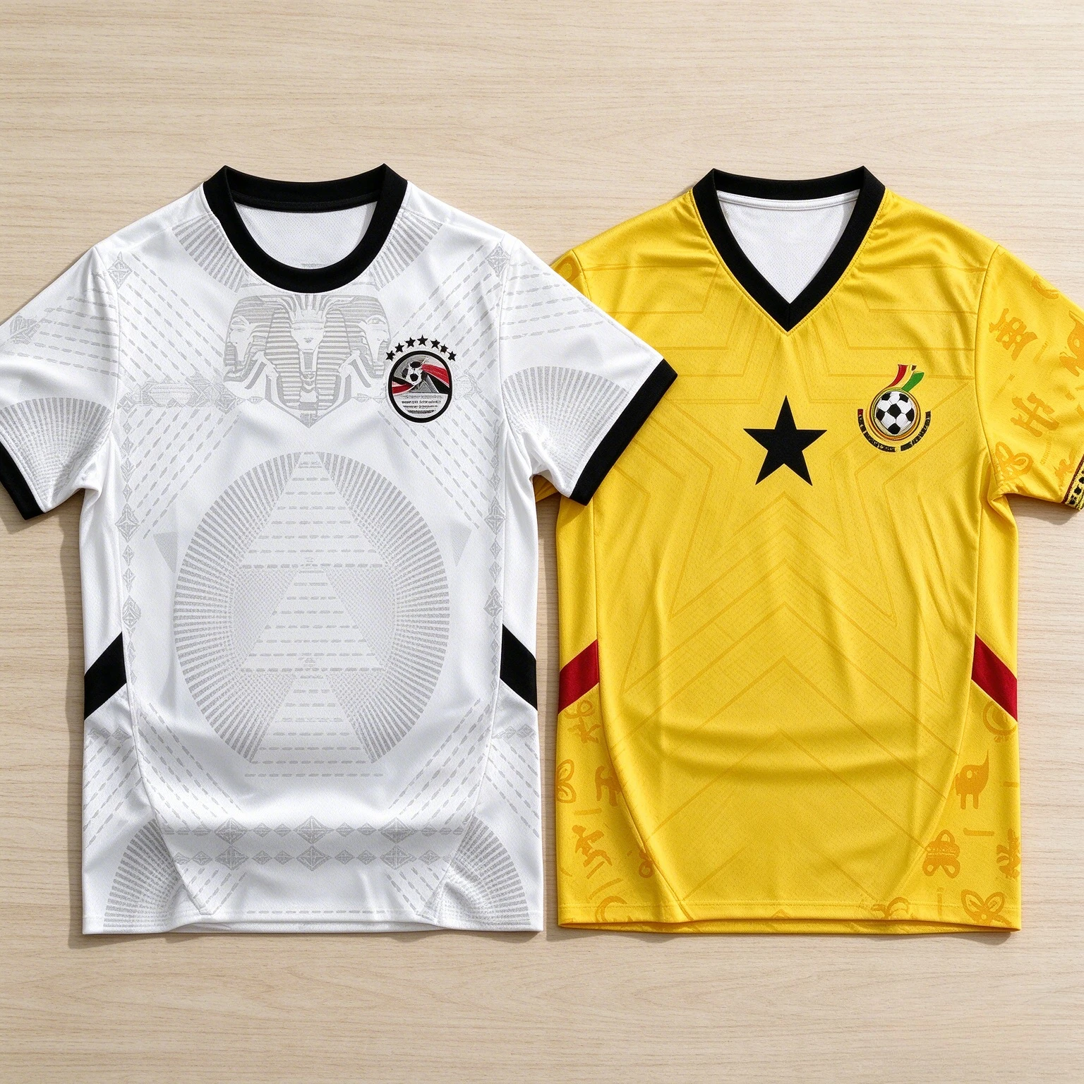 2026 New Egypt Ghana Football Shirt Unisex Short Sleeve Sports Jersey Quick Dry Family Kids Tees 2 Colors