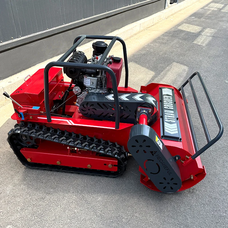 Remote Control Petrol Engine Reel Mower DIY Grade 800/1000/1200mm Robot Lawn Mulching Tractor Brushcutter with Yoke