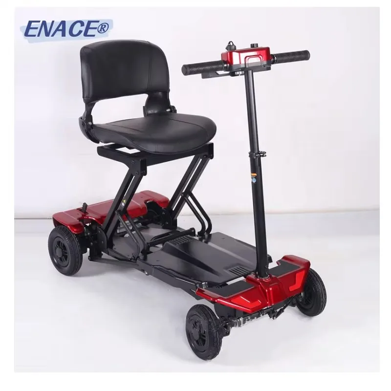 Lithium Battery Elderly Portable Ultra-light Disabled 4 Wheel Lightweight Compact Folding Handicapped Mobility Electric Scooter