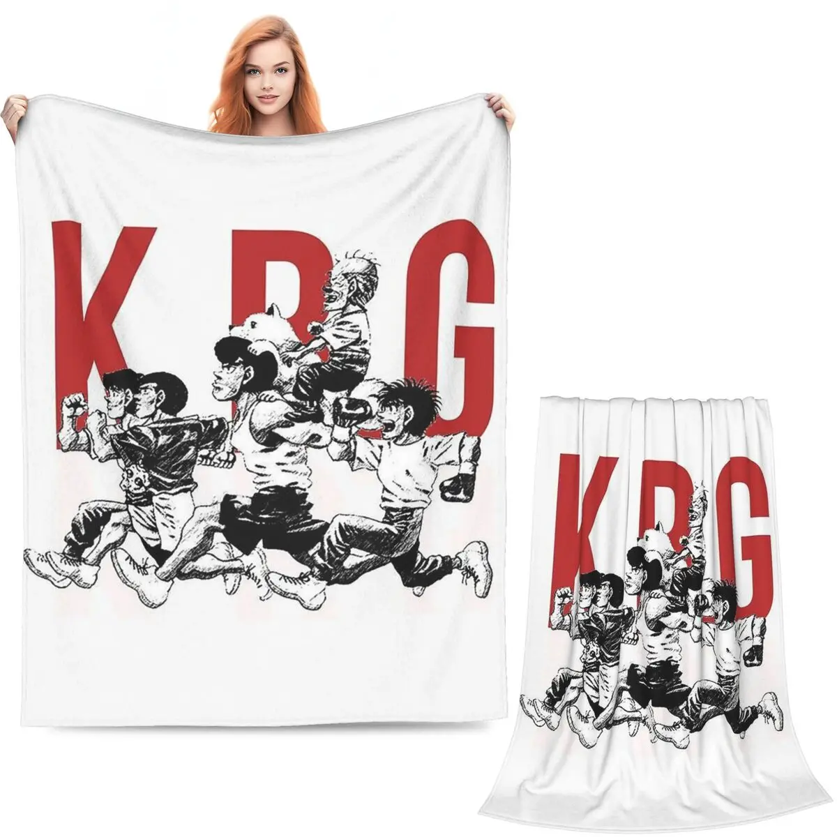 Anime Hajime No Ippo Kamogawa Boxing Gym KBG Makunouchi Takamura Blanket Soft Warm Flannel Throw Cover for Bed Picnic Sofa