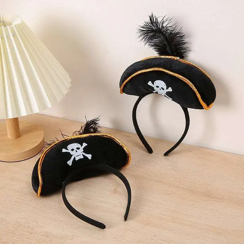 Chapeau de crâne de Pirate, bandeau de capitaine d'halloween, accessoires de Costume de jeu de rôle, décor de fête d'anniversaire pour enfant