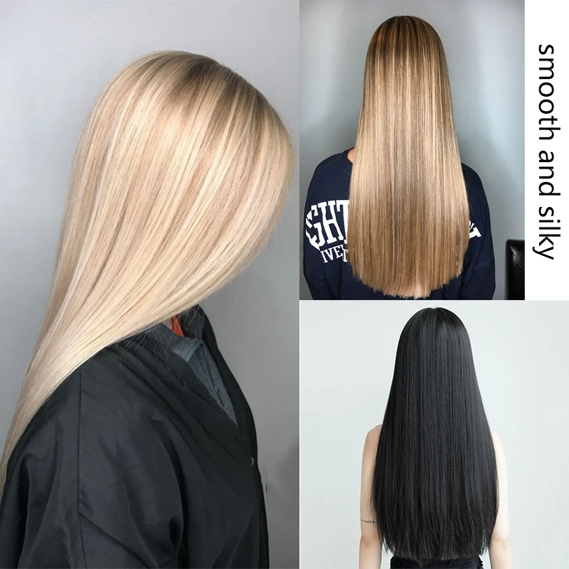 Nova concubina síntese 24 Polegada linha de pesca escondida segredo falso fêmea nenhum grampo de halo artificial cabello extensões de cabelo natural