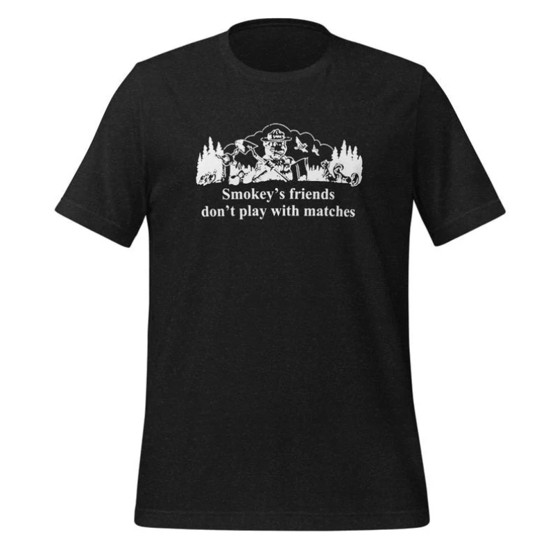 Outer Banks John B Smokey's Friends Don’t Play with Matches T-Shirt Soft Lightweight Style Mens Graphic Tshirts Short-sleev