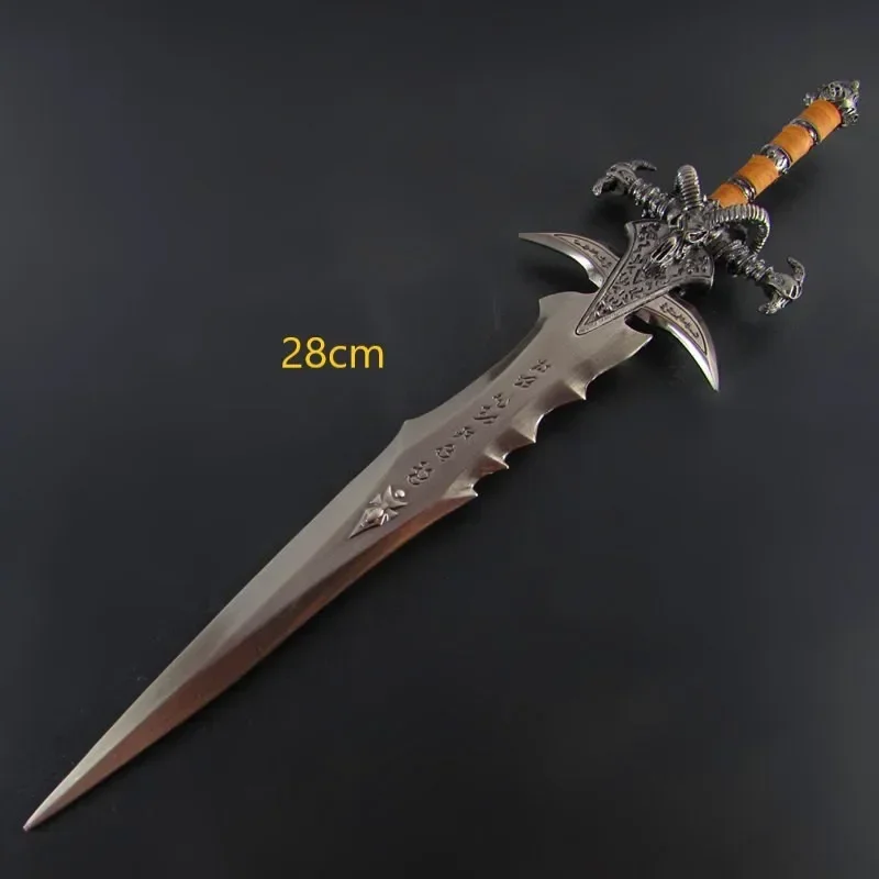 15-30cm World of Warcraft Lich King Frostmourne Alloy Sword Game Keychain Not Sharpened Weapon Knife Model Gift Toys for Boy