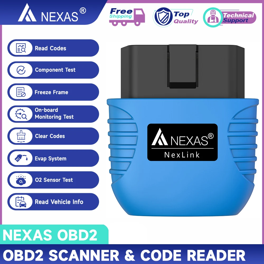 

NEXAS NexLink Motorrad-Diagnose-Tool Bluetooth 5.0 OBD2 EOBD-сканер для iOS Android Windows Устройство считывания кодов неисправностей Проверка двигателя