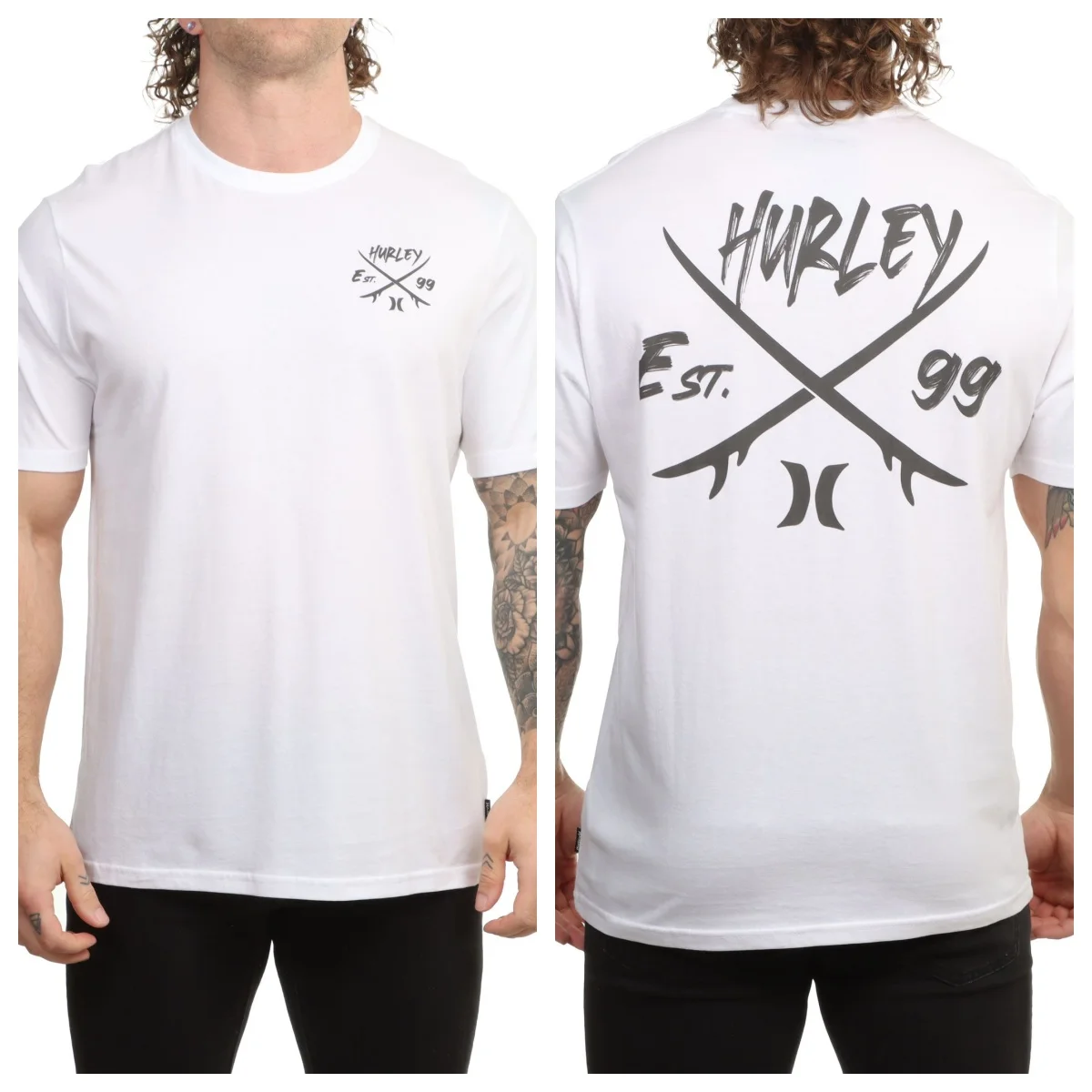 2026 Hur Surfing Ley Graphic Cotton T-shirt Unisex Summer Short Sleeve Fashion Brand Tee Luxury Casual Vintage Tees