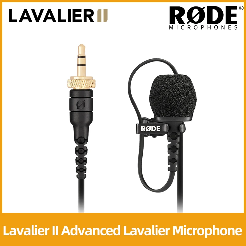 RODE RODE LAVALIER II Wired Professional Lavalier for Wireless Go II Wireless Microphone for Audio Smartphone