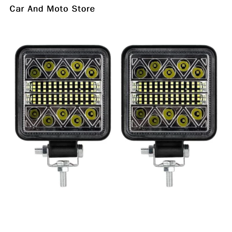 【CMO】1pcs 72W/102W Lightbar Spotlight Offroad LED Work Light Bar 3030 LED 34SMD Square For Tractor SUV Truck Driving Fog Lamp