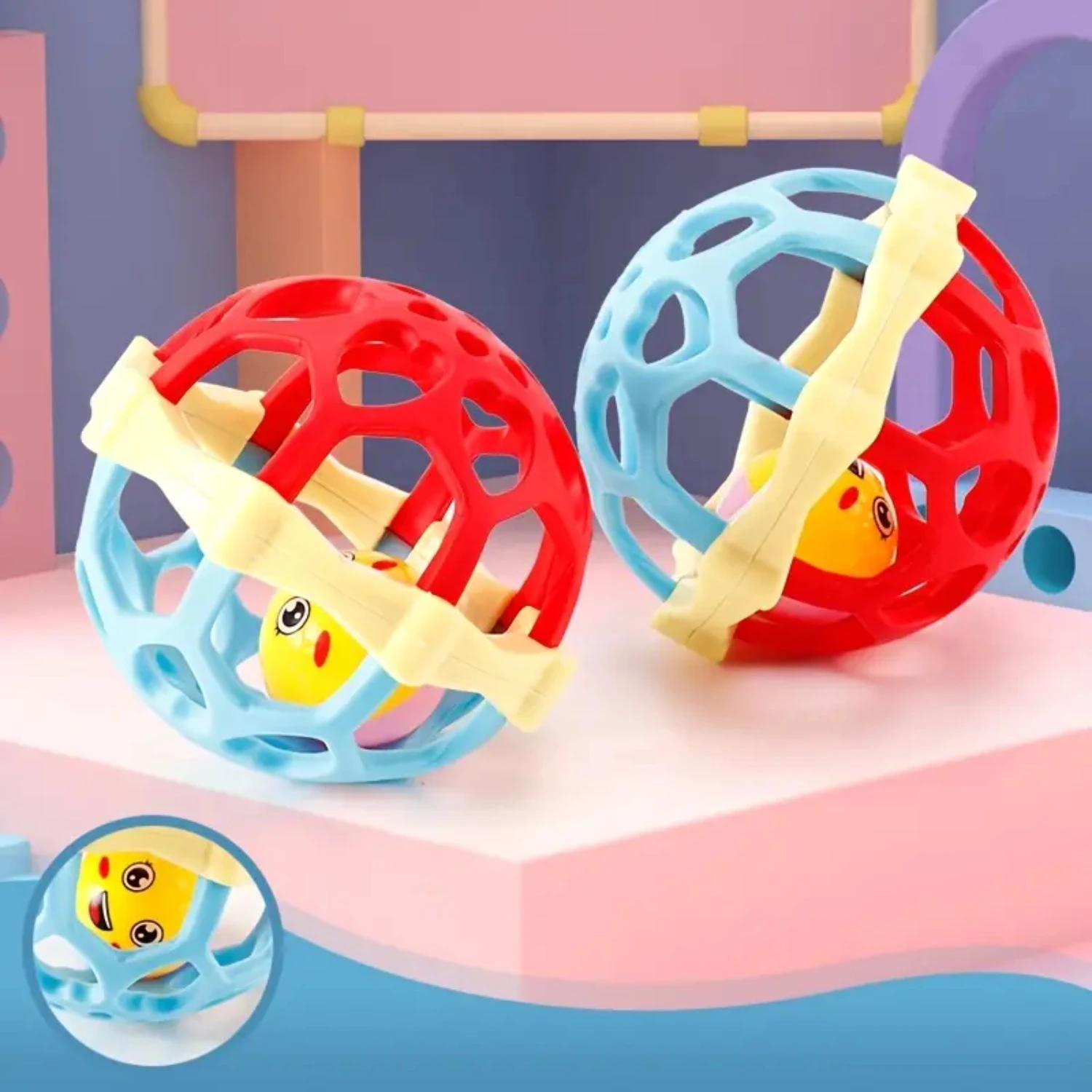 

Colorful Bell Soft Ball Toy for Babies