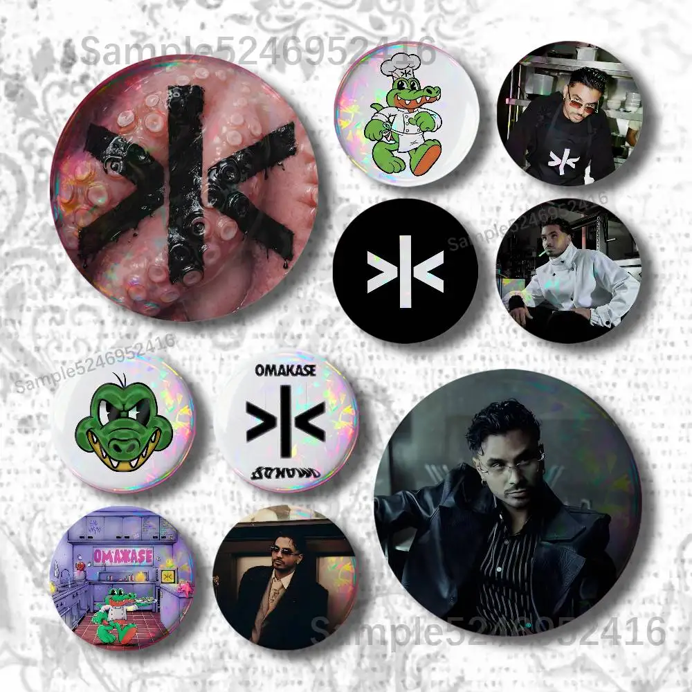 A-Alvaro Diaz OMAKASE Creature Button Pin Collar Brooch Creative Clothes Jewelry Decor Metal Gift Hat Badge Lapel