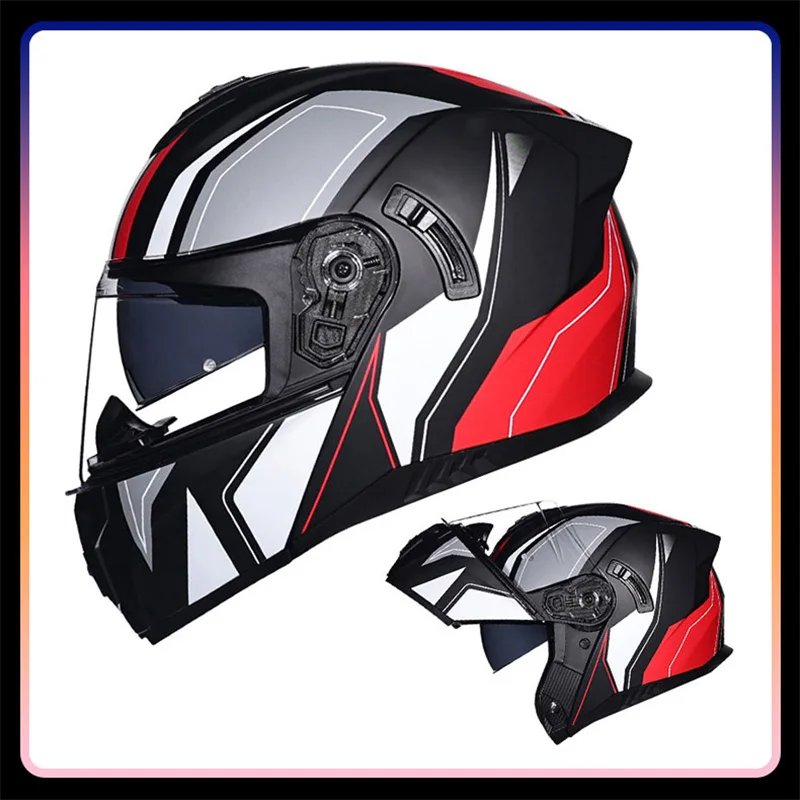 

DOT Approved Motorcycle Helmets ABS Shell Full Face Racing Helmets HD Visors Full Face Helmet for Men Moped Cascos Para Moto