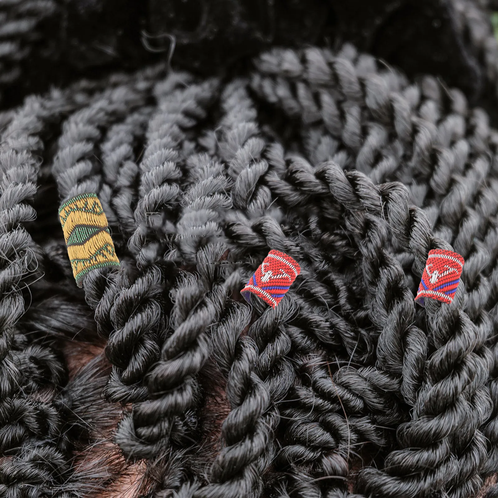 15Pcs Assorted Color Dreadlock Cuffs Hair Braid Rings for Braids Dreadlocks Ponytails Extensions Stylish Filigree Tube Hair