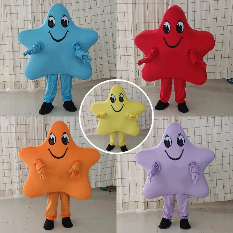 Costume de mascotte étoile d'anime scintillant étoile brillante Cosplay costumes de dessin animé pour adulte centre commercial de marche publicité Promotion accessoires Dressing U
