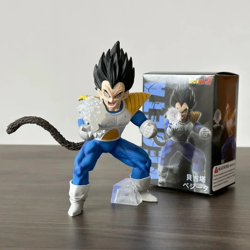 Estátua de Dragon Ball Z Vegeta com Lua Artificial, Figuras de PVC, Modelo de Coleção Anime, Brinquedos Presentes, 17cm