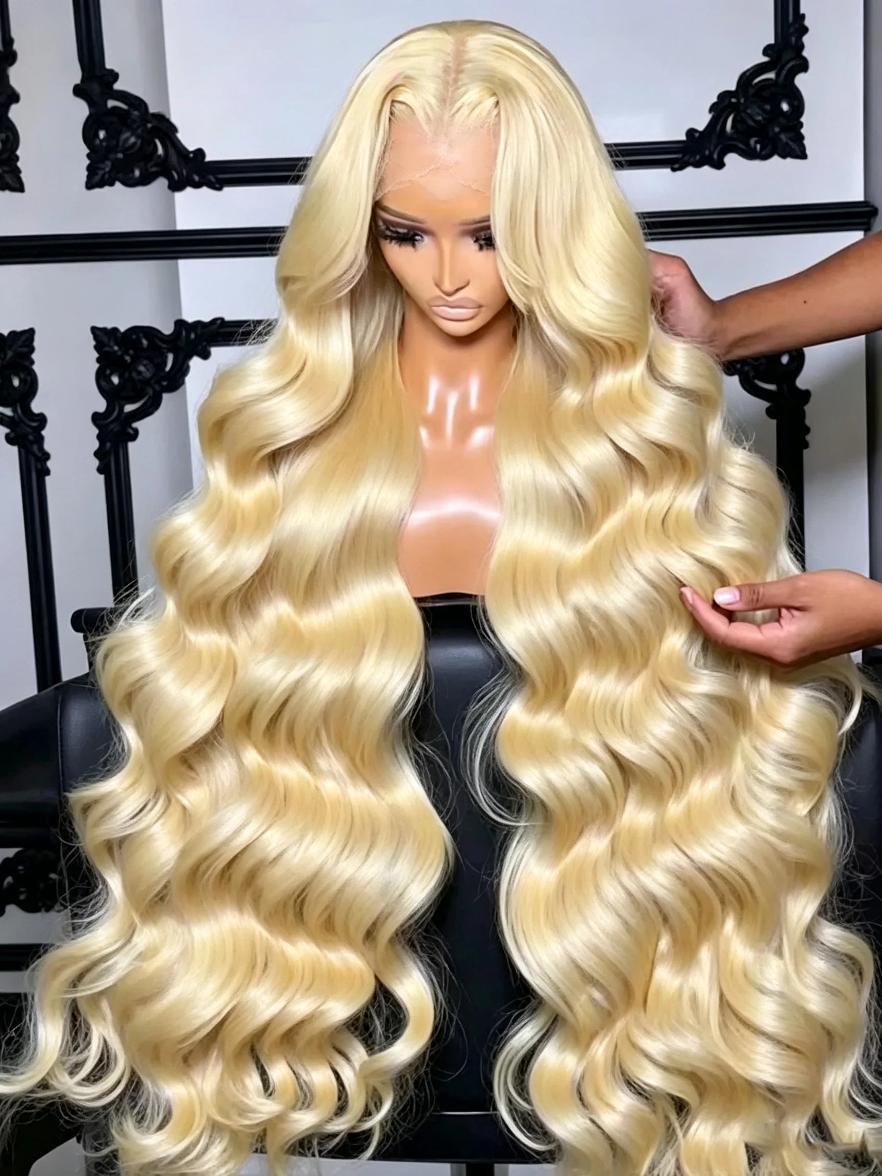 36 40 Inch 613 Honey Blonde Colored Body Wave 13x6 HD Lace Front Human Hair Wigs With Baby Hair 13x4 HD Lace Frontal Wig Pre Plucked For Women 250 Density