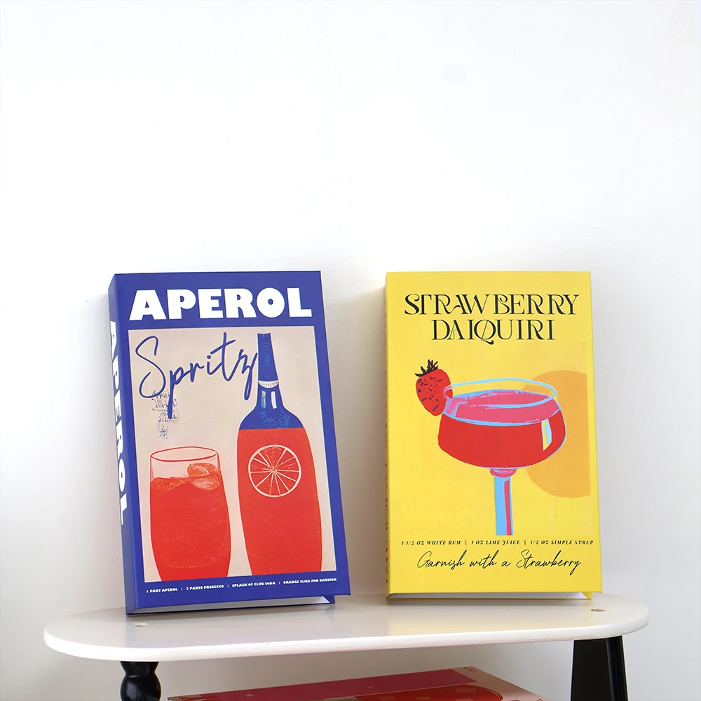 Colorful Cocktail Style Bedroom Decoration Books Openable Home Decoration Book Box Desk Coffee Table Decorations Living Room - view 5