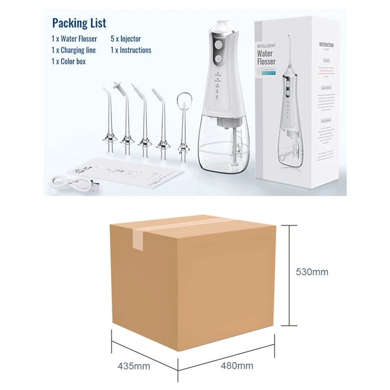 Rechargeable Water Flosser High Frequency Pulse Household Cleaning Oral Portable Teeth Cleaner USB Rechargeable