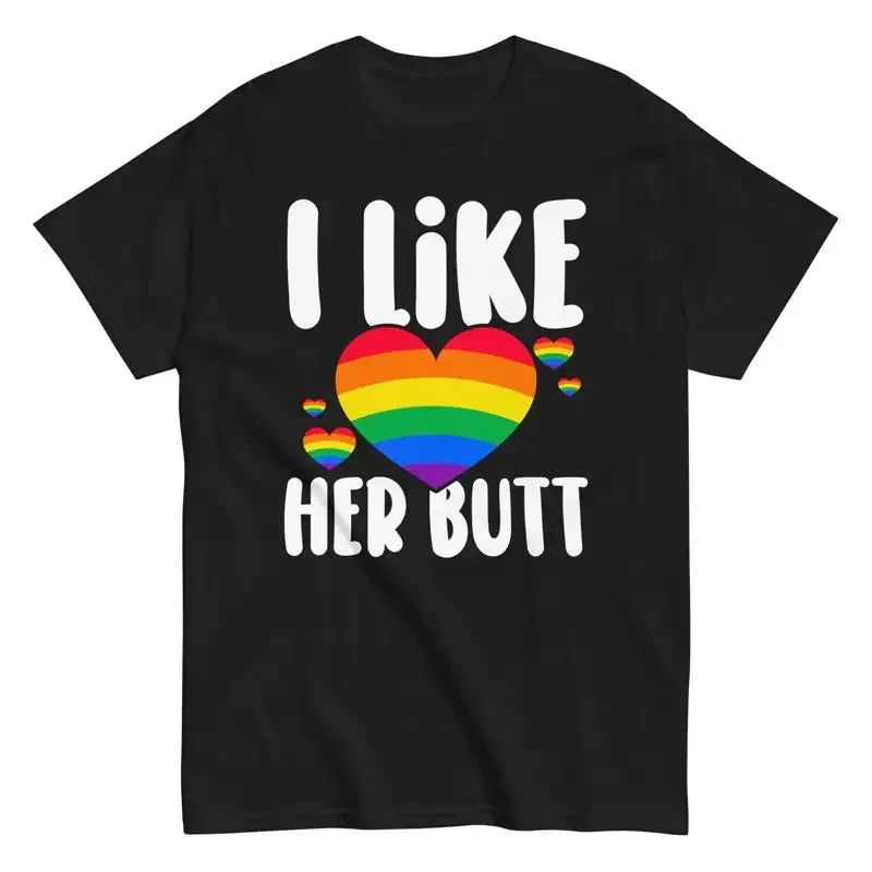 LGBT Lesbian Matching Couples Compliment I Like Her Butt T Shirt