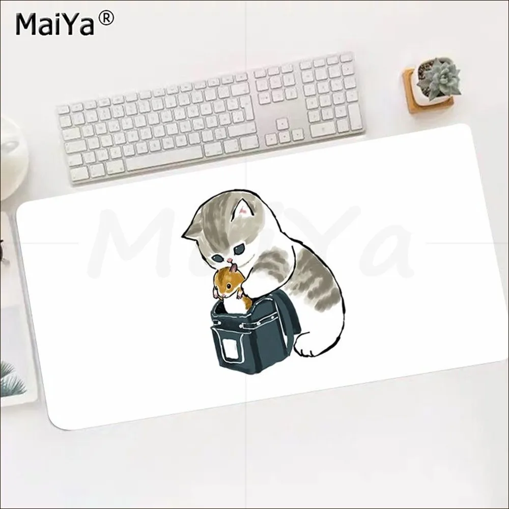 Funny Anime Cat Mousepad Beautiful Durable Rubber Mouse Mat Pad Size For CSGO Game Player Desktop PC Computer Laptop