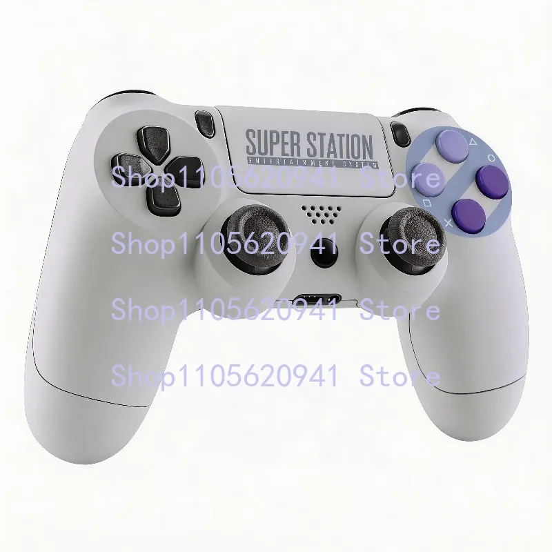 SSS  For PS4 DS4 CUH-ZCT2 SNES Retro Housing Full Shell With DIY Tools    （Excluding the handle） view 3