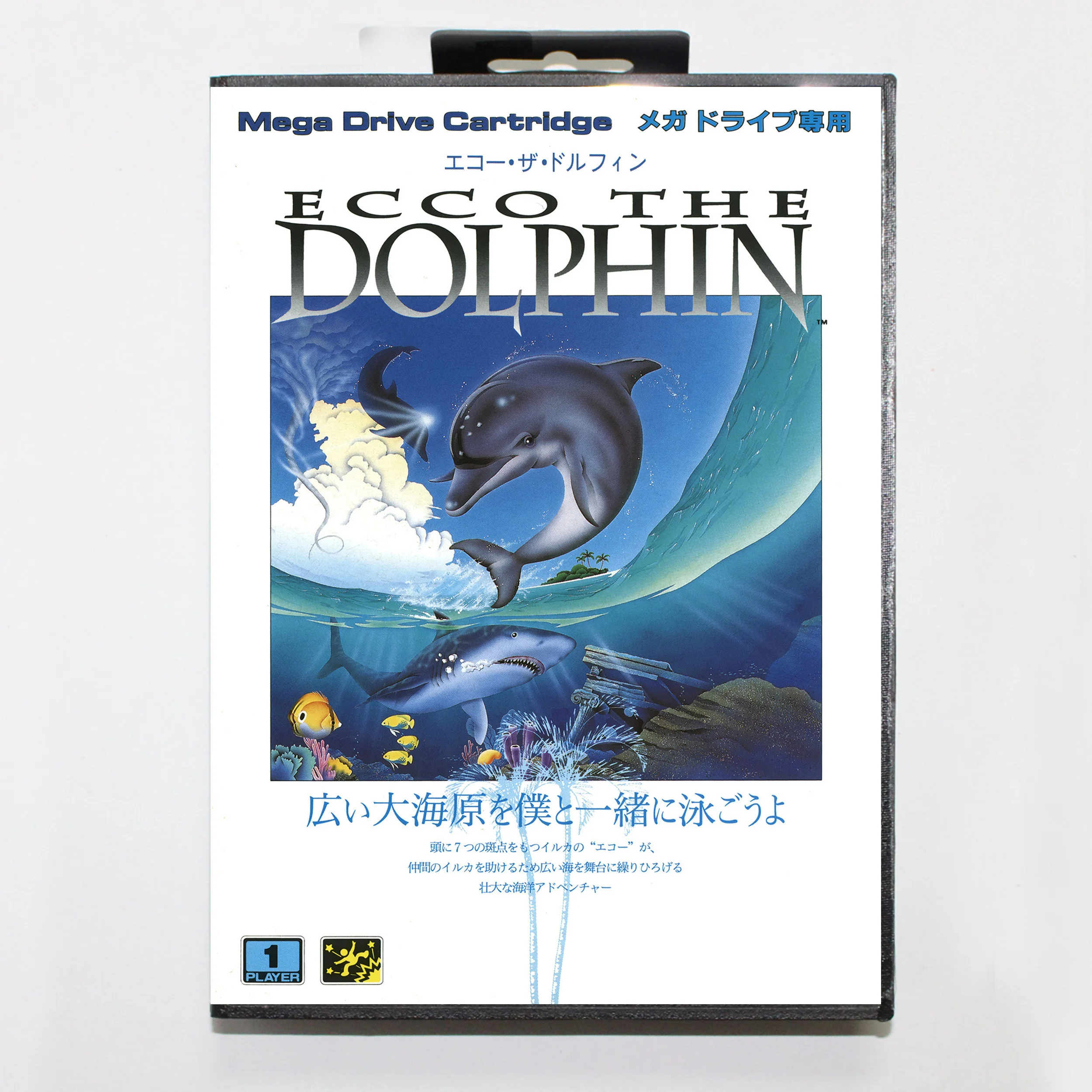 Ecco The Dolphin Game Card With Retail Box 16bit MD Cart For Sega Mega Drive/Genesis System