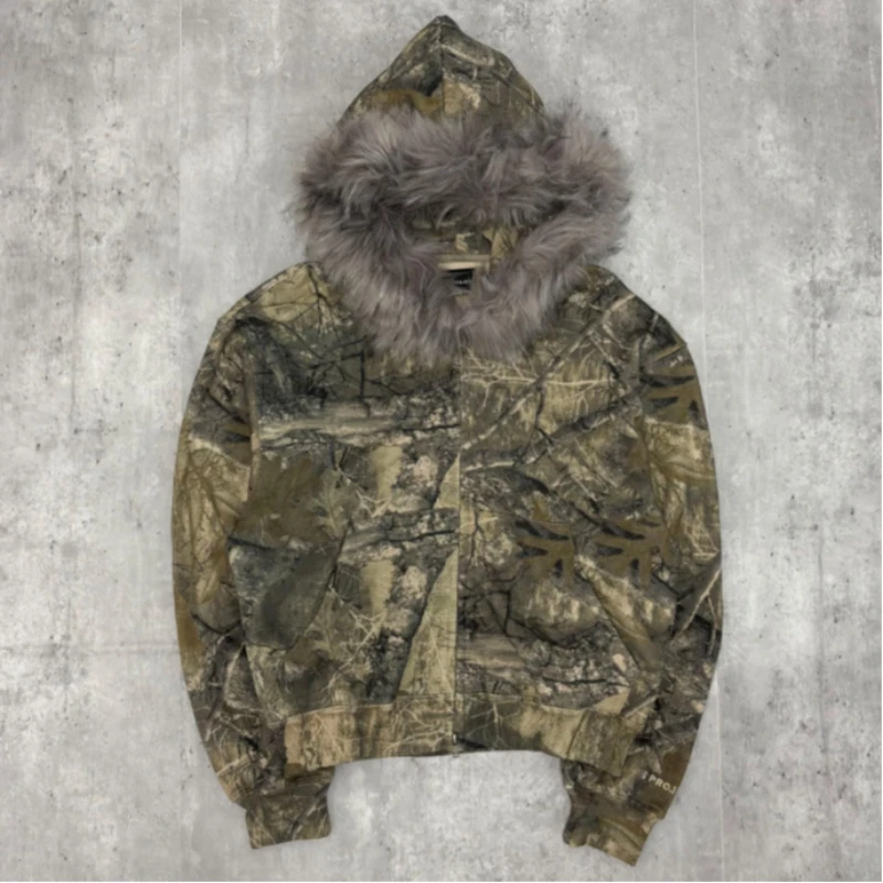 

Unisex style hoodie 2025 autumn/winter new hoodie Y2K retro leopard print zipper hoodie loose top