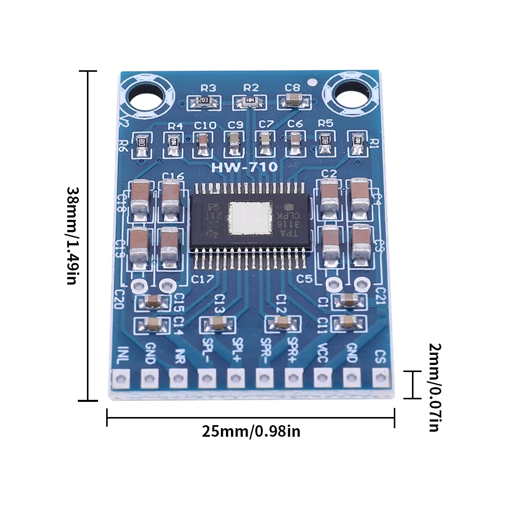 TPA3116D2 Digital Audio Amplifier Board DC12-24V 50W Ultra-Thin Amplifier Board Class D Power Amplifier Module Two ChannelDouble