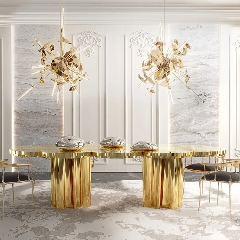 Irregular special-shaped dining table