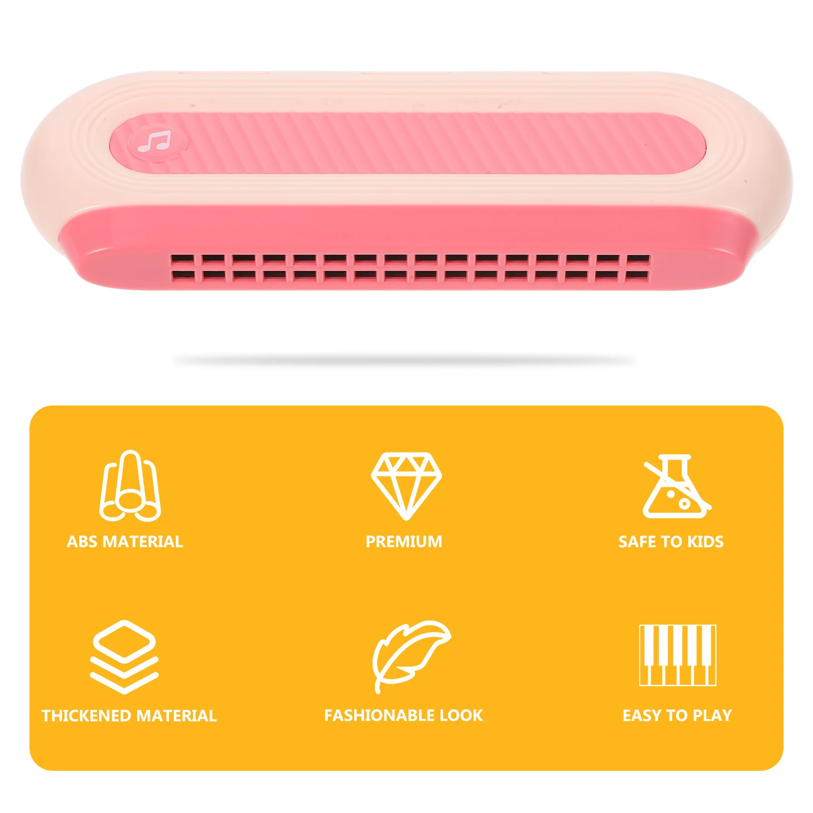 Vaguelly gaita de 16 buracos para crianças, brinquedos para iniciantes, meninos e meninas, instrumento musical abs amarelo, presente