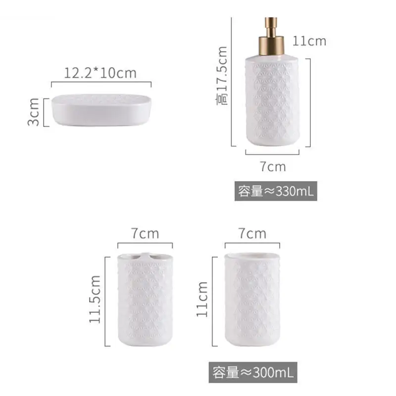 Imagem -06 - Cerâmica Branca Banheiro Preço Grupo Suprimentos de Lavagem Artigos de Higiene Pessoal Boca Cup Suporte de Escova de Dentes Loção Garrafa Saboneteira