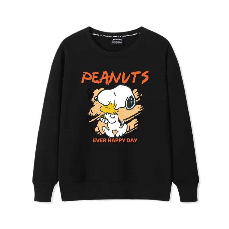 Snoopy Crew Neck Hatless White Sweater Women\'s Early Autumn New Wide Long Sleeve Top y2k  women clothing  tops  y2k top  kawaii