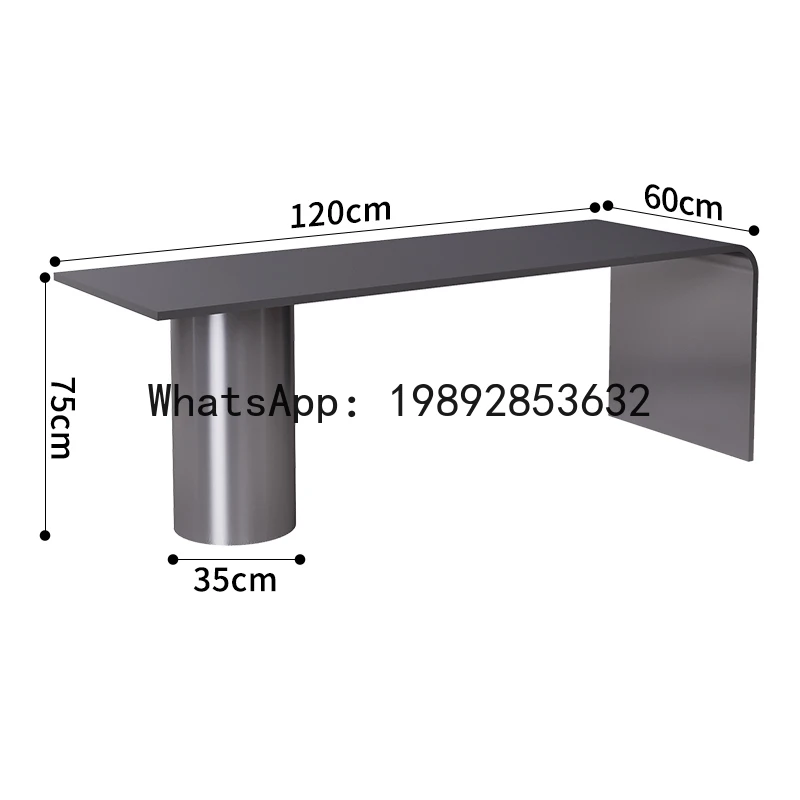 QQ Clothing Store Island Counter Stainless Steel Titanium Buyer's Counter Store Display Table