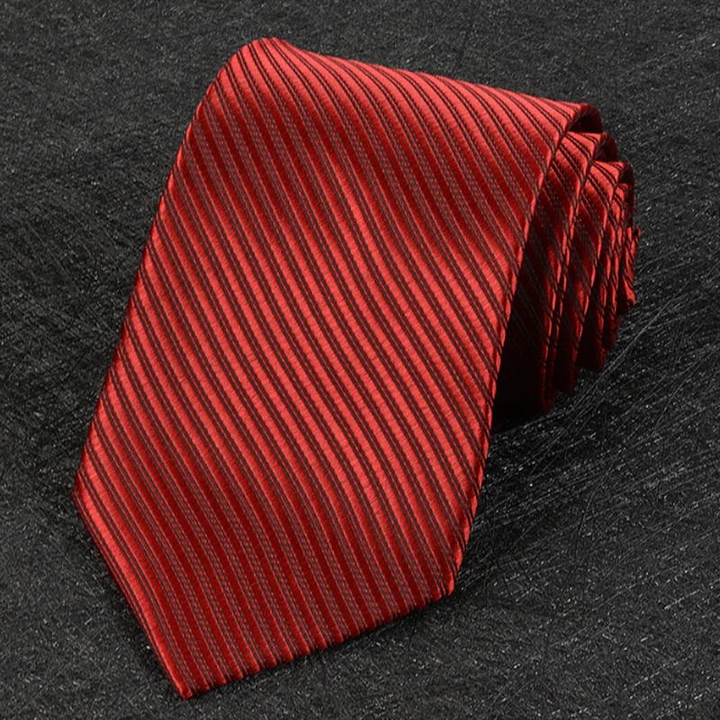 Jacquard Woven Classic Mens Tie 8cm Necktie Solid Green Red Black Suits Ties For Man Business Wedding Party Gift