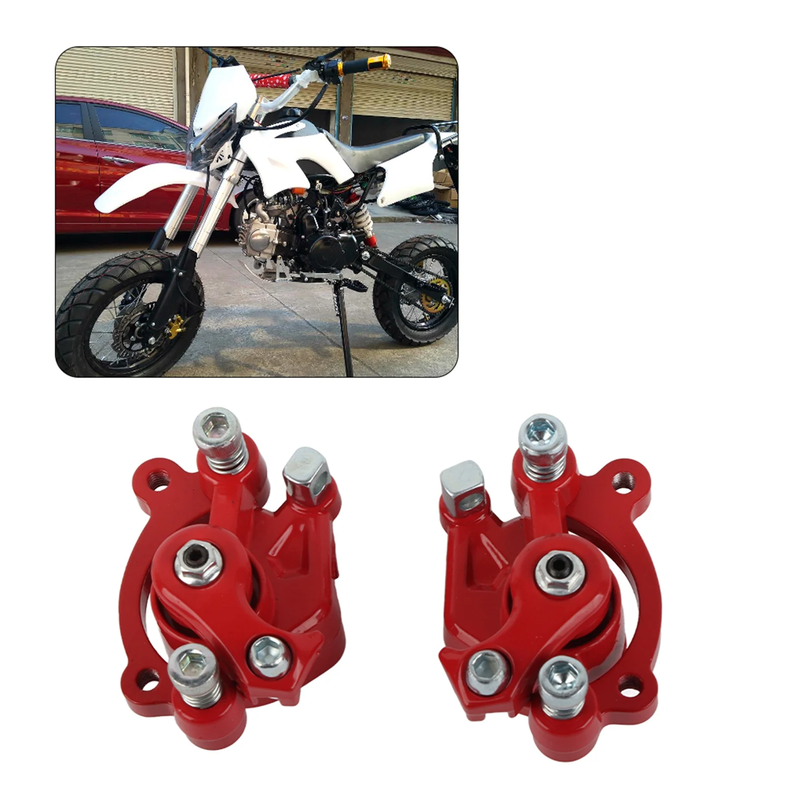 قرص الفرامل الفرجار مجموعة Wearproof أداء جيد العملي مكبح قرصي الوسادة الجبهة الخلفية ل الصينية ميني موتو ATV 43 47 49