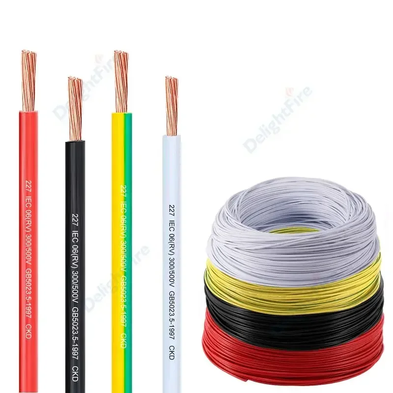 Flexible Electronic Wire Multicolor Single Soft PVC Copper Wire Electrical Wire For Automotive Motor LED Strip Light