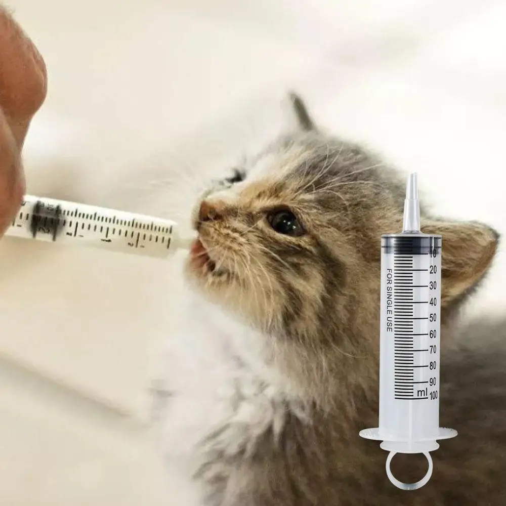 

Transparent Large Capacity Syringe Plastic with Scale Pet Feeding Syringe 60/100/200/300/500ML Reusable Measuring Syringe