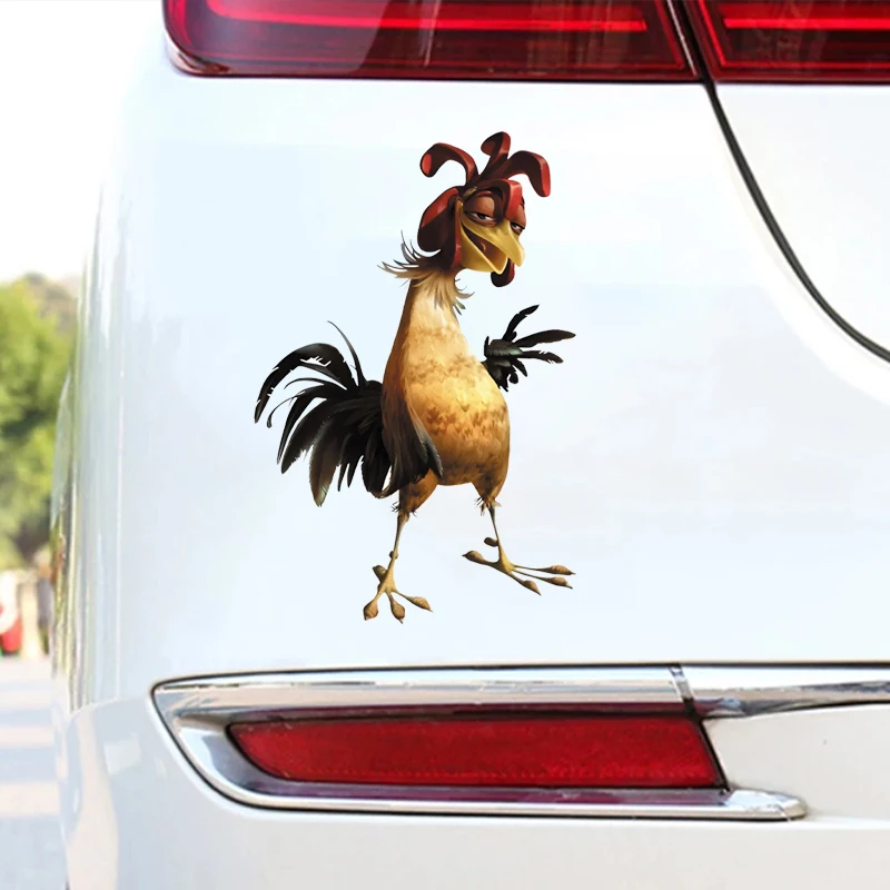 

Colorful Funny Rooster Illustration Sticker Vinyl Decal for Car Decor