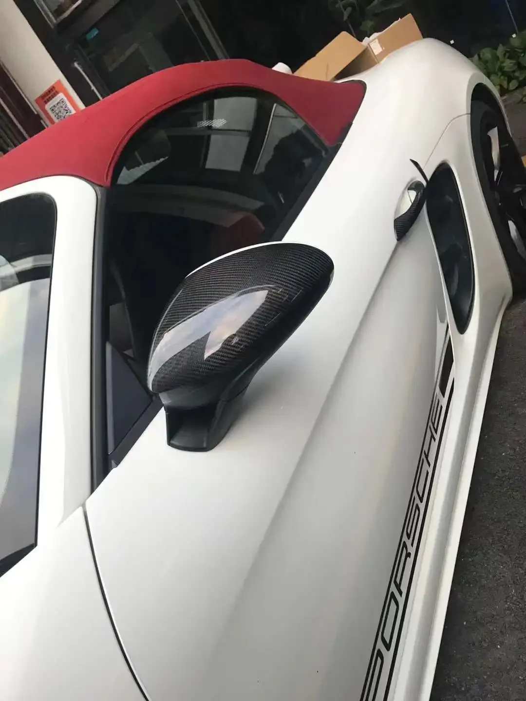 Для Porsche 982 Cayman 718, крышка зеркала из сухого углеродного волокна, крышка зеркала заднего вида Для Porsche 982 Cayman 718, крышка зеркала из сухого углеродного волокна, крышка зеркала заднего вида