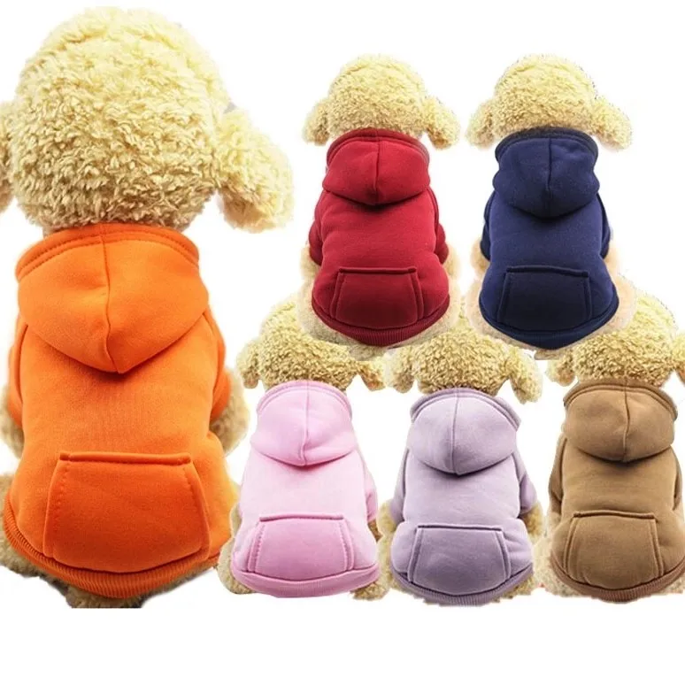 Factory wholesale casual sports hoodie with pocket hat  small medium dog cat clothes jacket