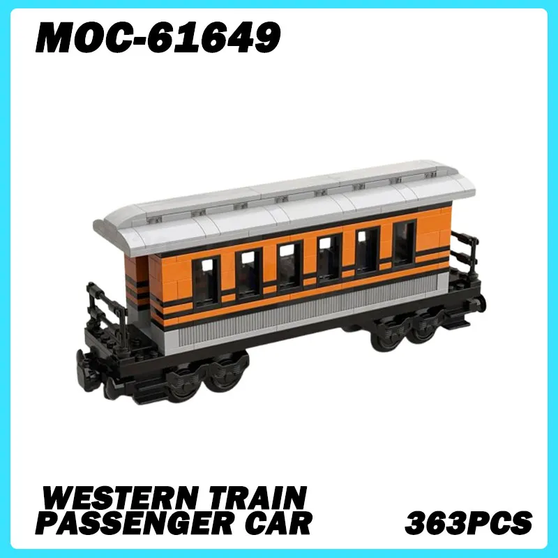 

MOC-61649 Mini Train Series Western Train Passenger Car Collectible Education Model Brick Puzzle Toy Birthday Children Gifts