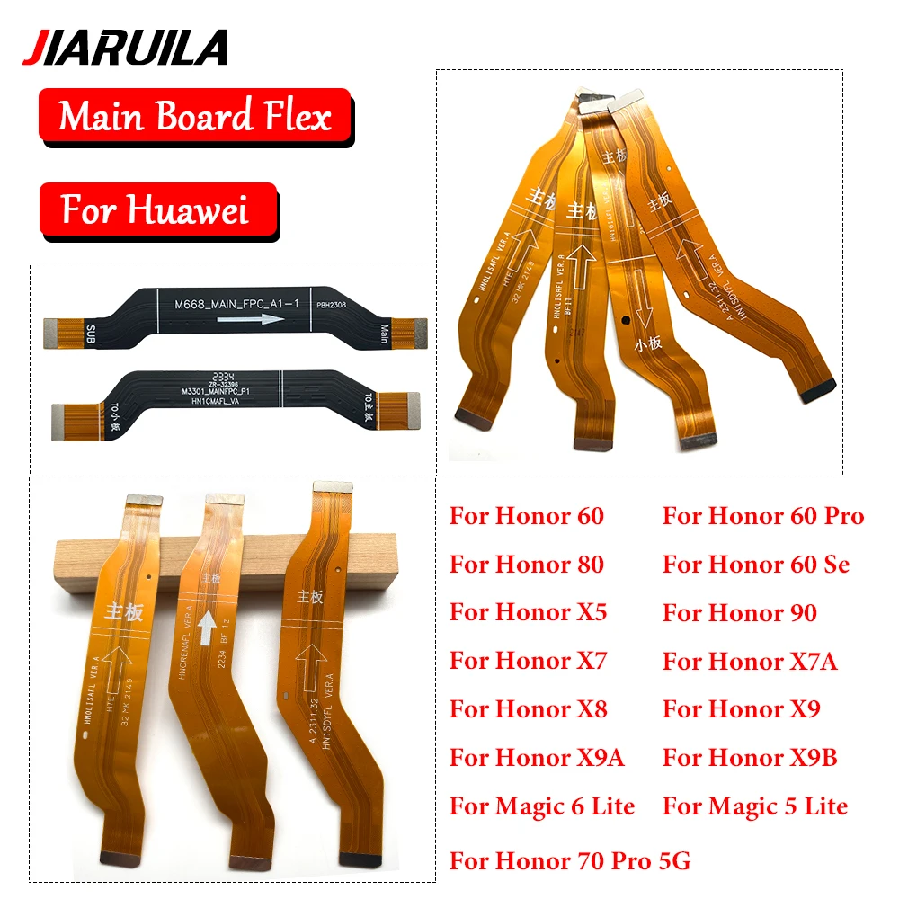 

20Pcs/Lot Main Flex Cable For Huawei Honor 60 Se Pro 70 Pro 5G 80 90 X5 X7 X7A X8 X9 Connect Mainboard To LCD Screen Ribbon
